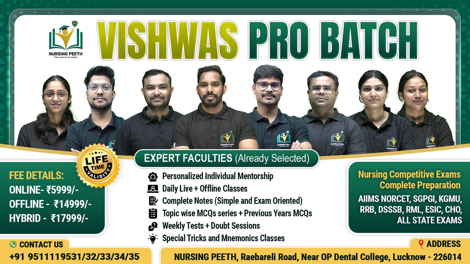 Vishwas Pro Batch | Best AIIMS NORCET & Nursing Exam Prep | Nursing Peeth